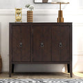 Antique Gray Wooden Storage Cabinet with Adjustable Shelf D234752