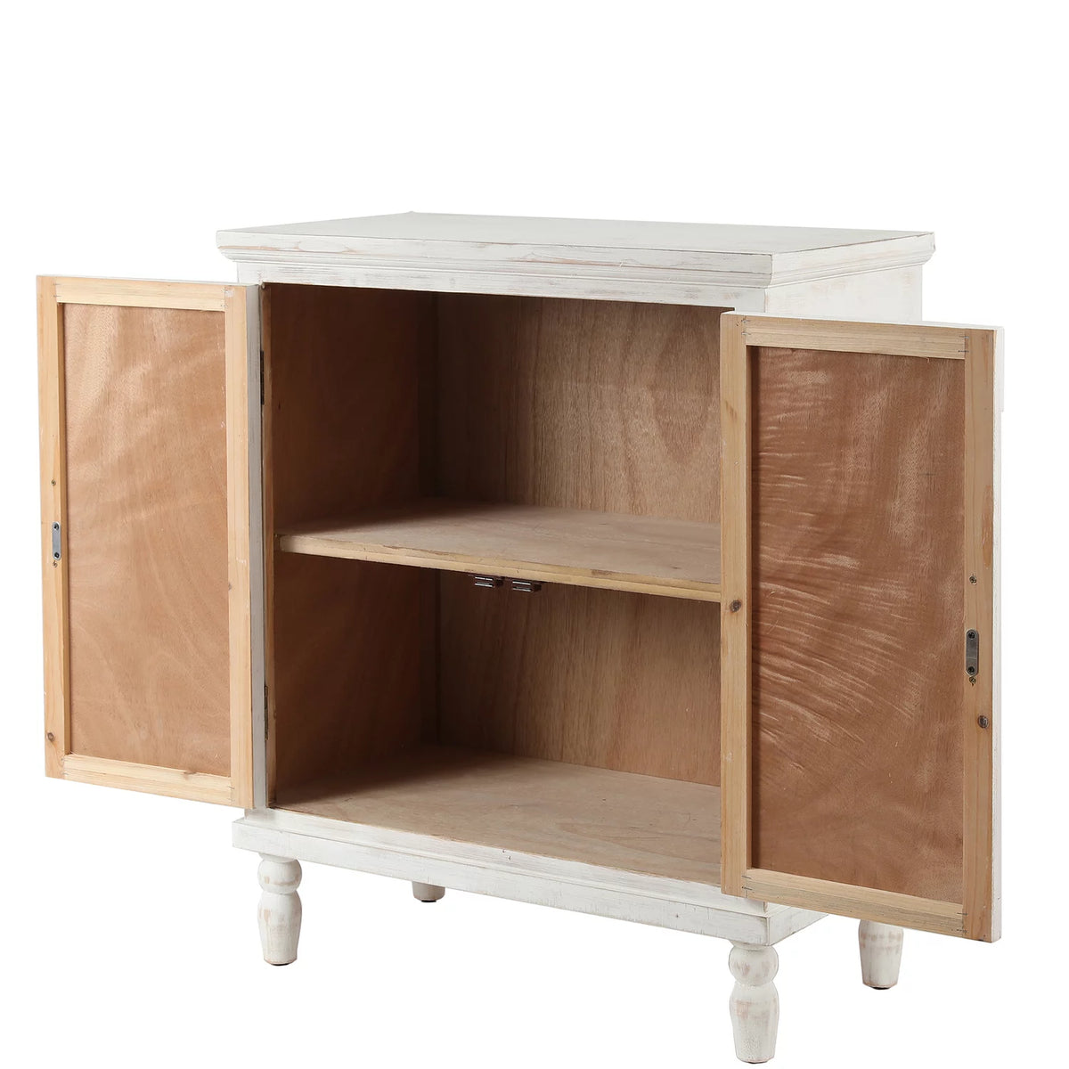 White Wood 2-Door Storage Cabinet B97288