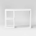 White Wood Writing Desk with Storage Y141209