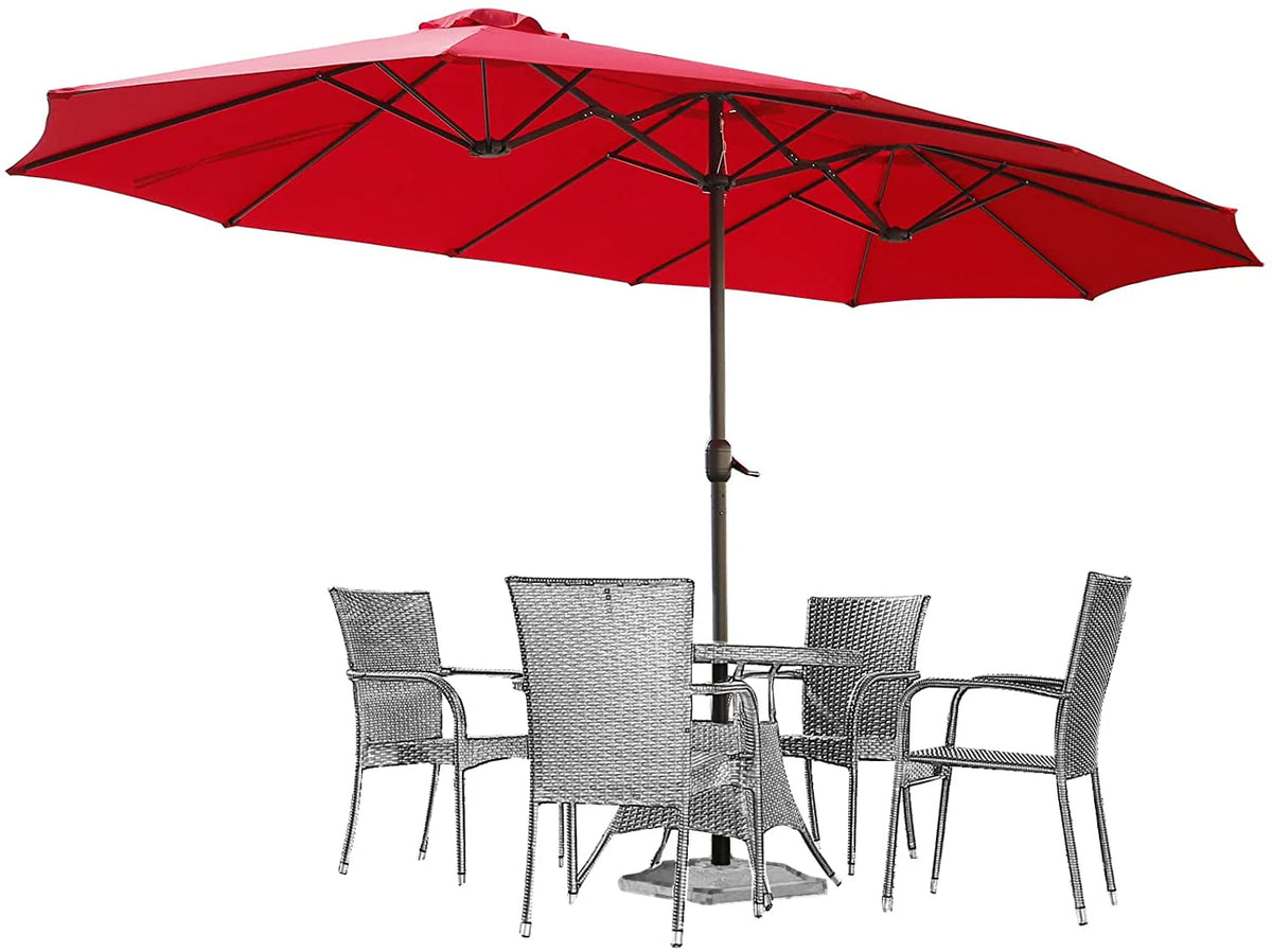 15 Ft Double Sided Patio Umbrella P7577