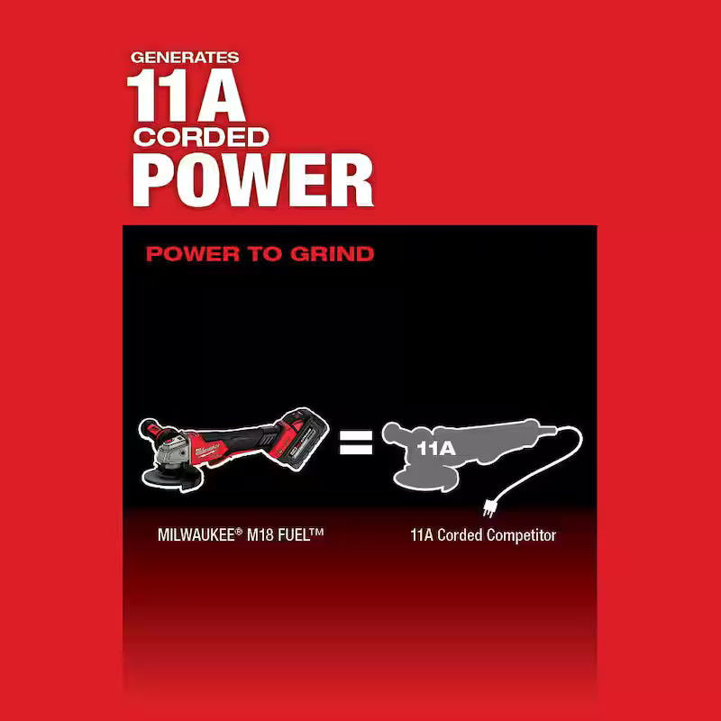 18V Brushless Cordless 4-1/2 in./5 in. Braking Grinder B340