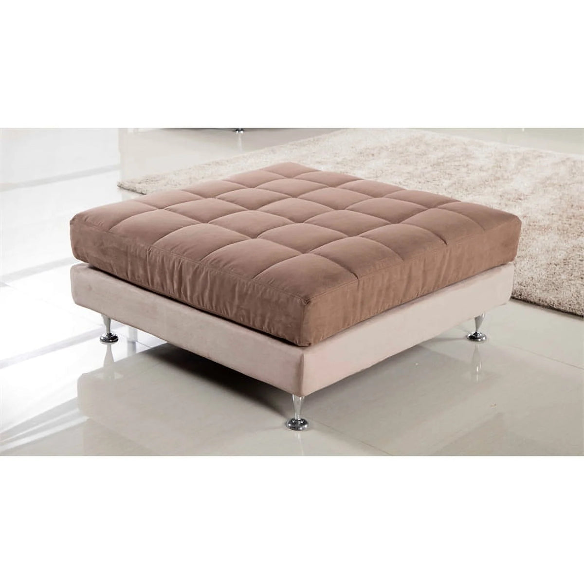 Light Brown Microfiber Sectional Chaise C991