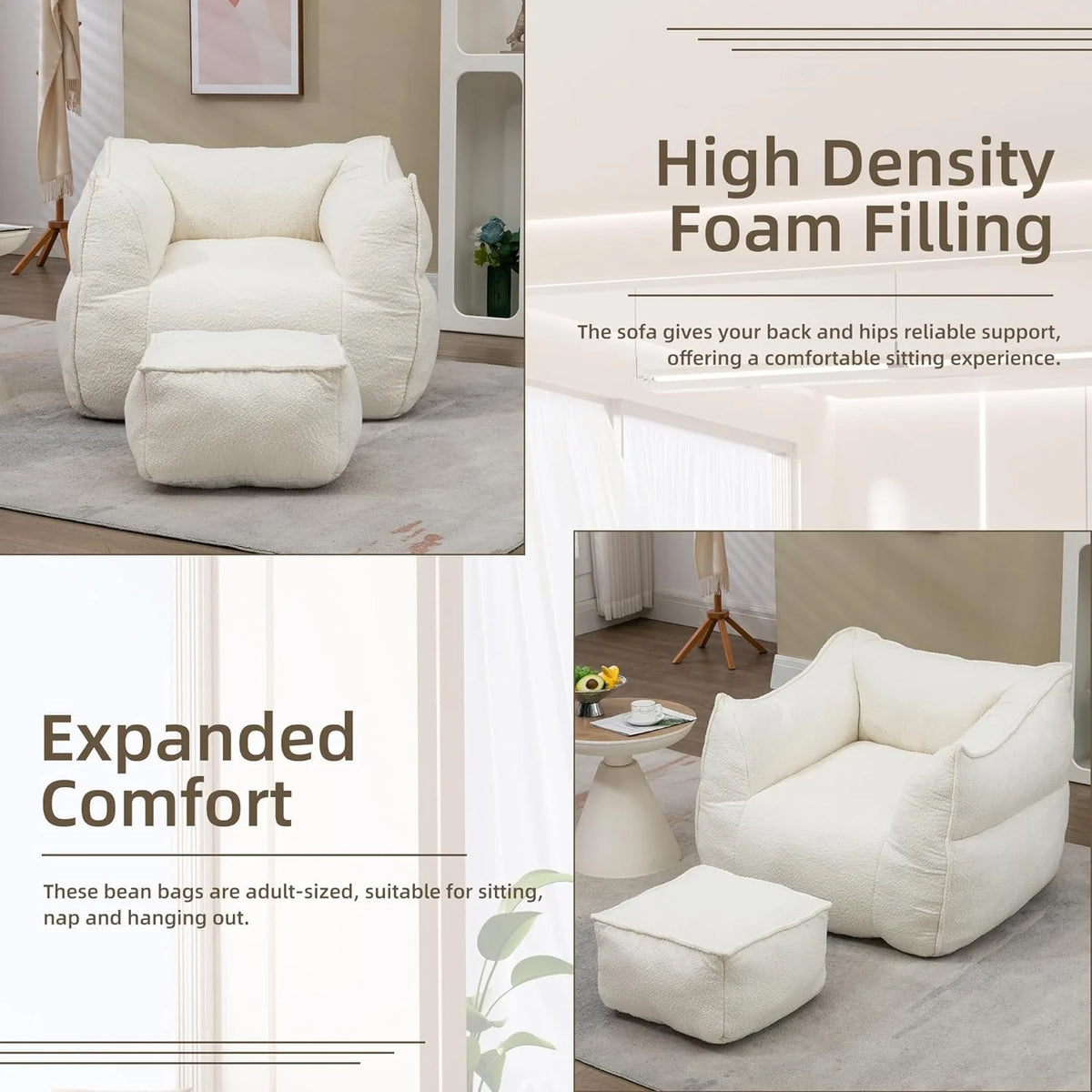 Sofa Chair with Ottoman U218783
