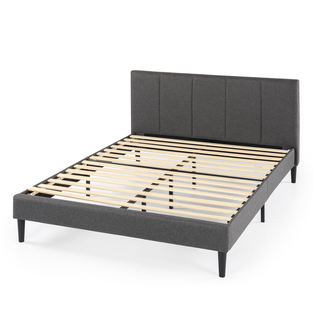 Beige Queen Upholstered Platform Bed Frame W306512