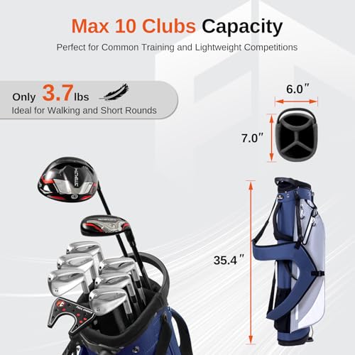 Lightweight Golf Stand Bag with 4-Way Dividers and Dual Straps M35168