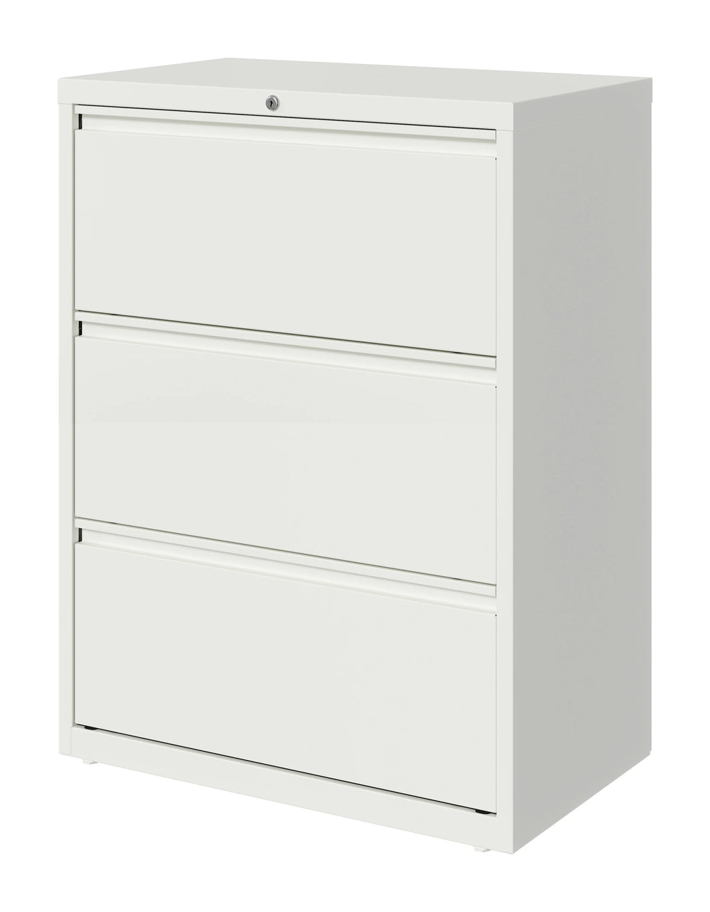 30 Inch Wide 3 Drawer Metal Lateral File Cabinet White E862