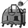 Pet Carrier with Removable Wheels and Double Telescopic Handle W681100