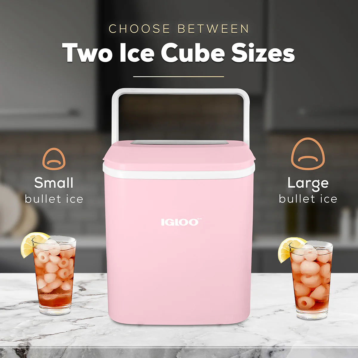 Pink Portable Countertop Ice Maker Machine T97238