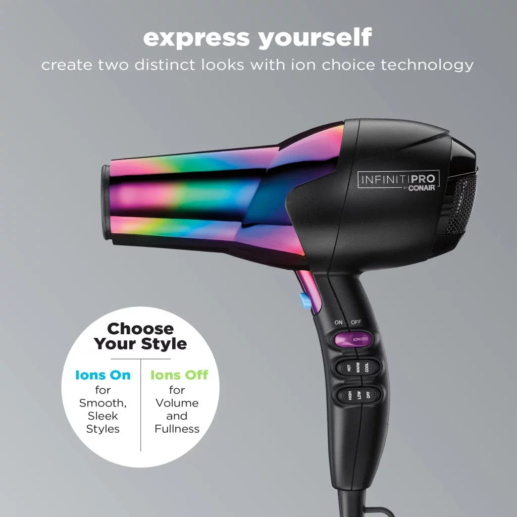 Rainbow Hair Dryer with Concentrator and Diffuser Q18714