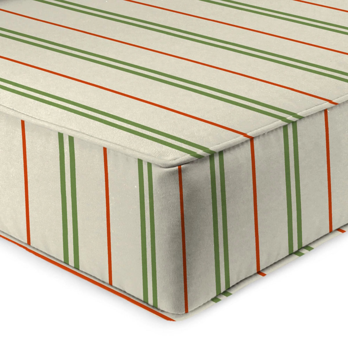 Grey Stripe Rectangular Outdoor Deep Seating Chair Cushion O534354