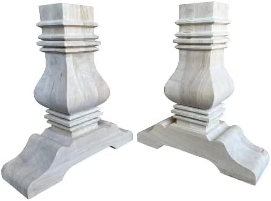 16 inch Wood Pedestal Base, Pack of Two F74783