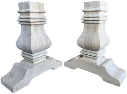 16 inch Wood Pedestal Base, Pack of Two F74783