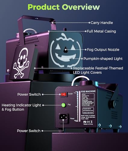 500W 2000CFM Fog Machine with LED Lights O7986
