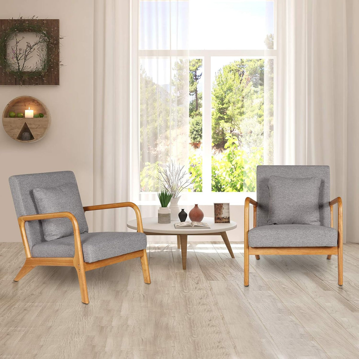 Blue Fabric Accent Chair J710