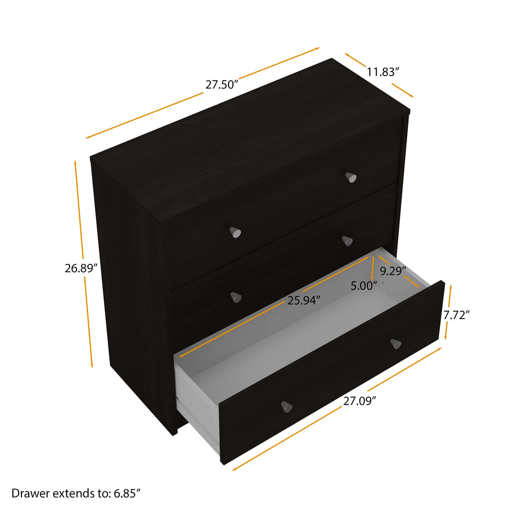 White 3 Drawer Dresser U92044