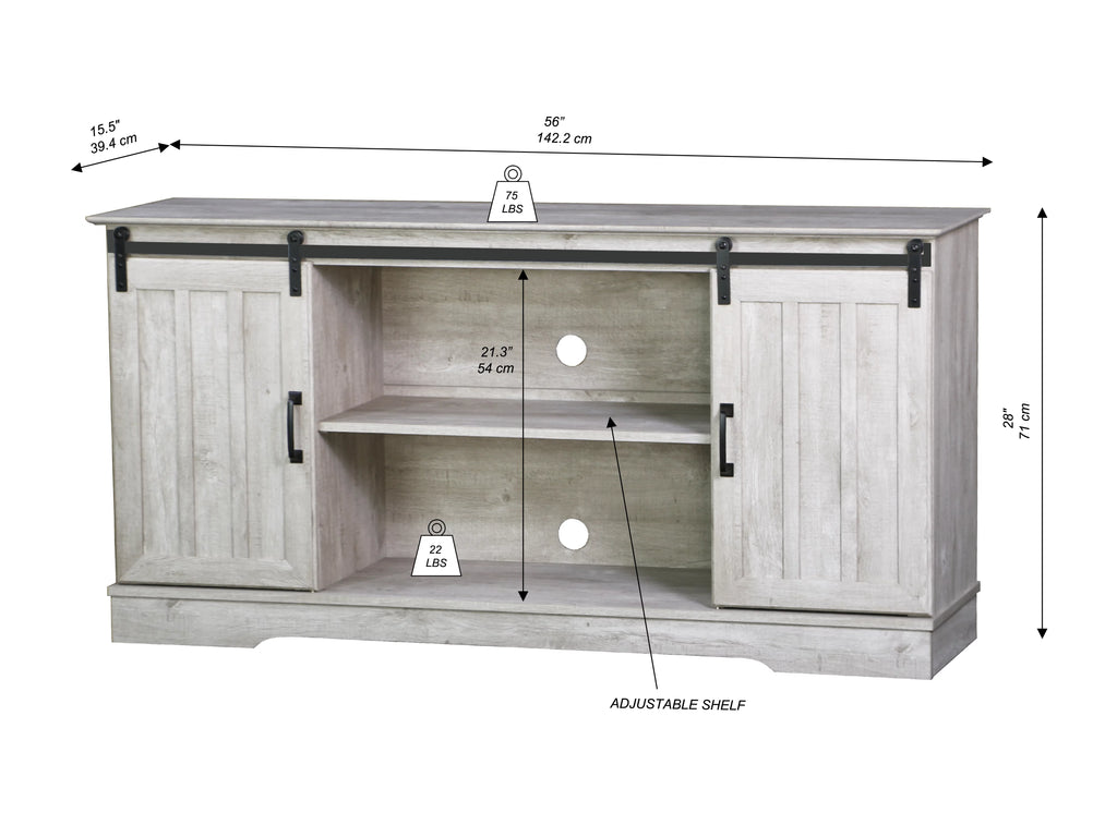 Wood Gray TV Stand A2741