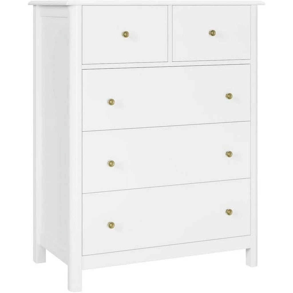 White 5 Drawer Kids Dresser Y384