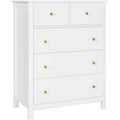 White 5 Drawer Kids Dresser Y384