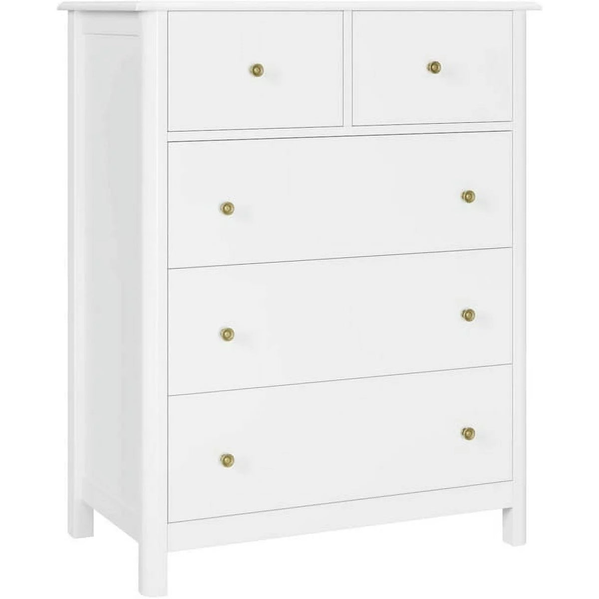 White 5 Drawer Kids Dresser Y384