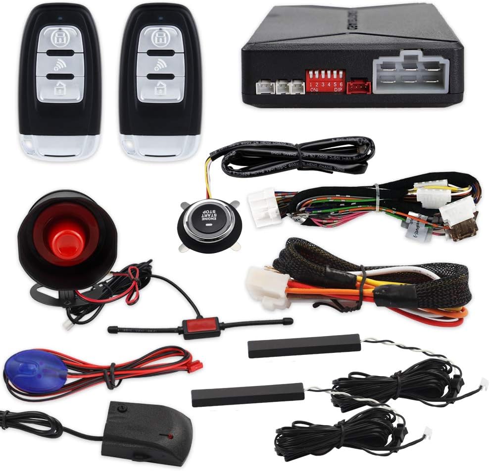 Car Alarm Remote Starter Keyless Entry Push Start DC12V N491454