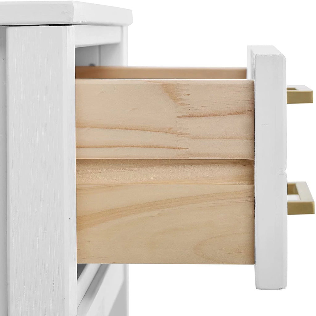 Mid Century Modern 2 Drawer Solid Wood Nightstand M197938