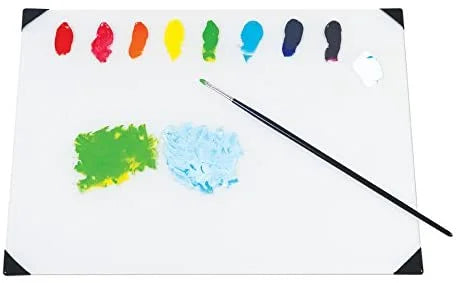 White Glass Table Top Palette 16" x 20" J200