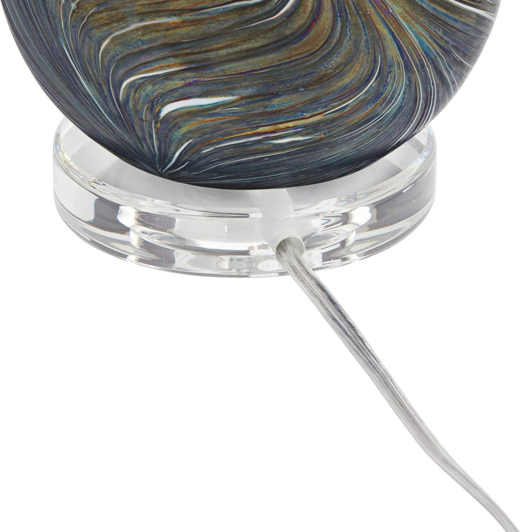 Handcrafted Art Glass Accent Lamps Set of 2 P714