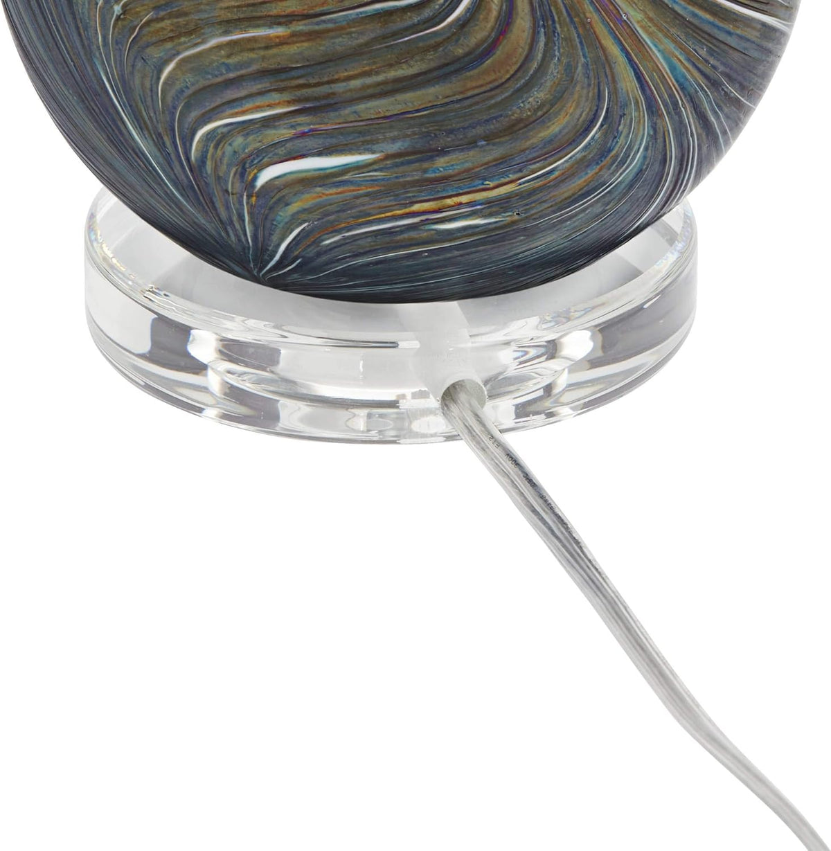 Handcrafted Art Glass Accent Lamps Set of 2 P714