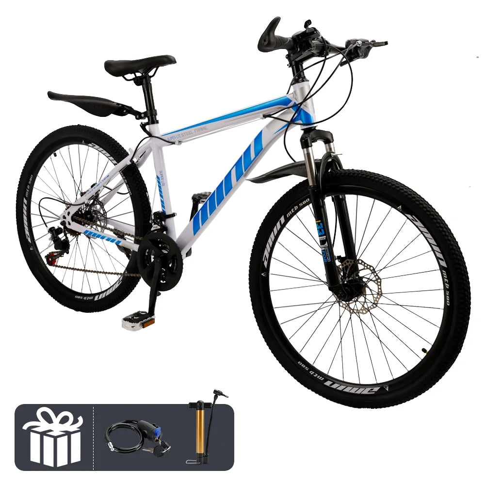 Full Suspension 21 Speed 26 inch Dual Disc Brake Mountain Bike B24656