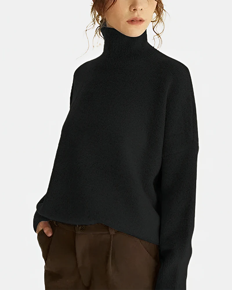 Turtleneck Knit Pullover Sweater Q274601