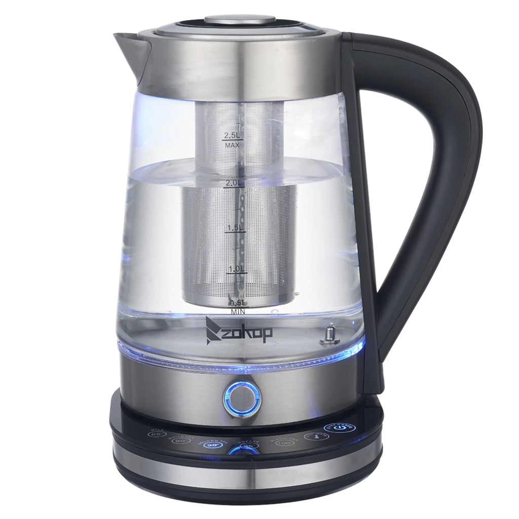 Black 2.5L Stainless Steel Electric Glass Kettle D89918