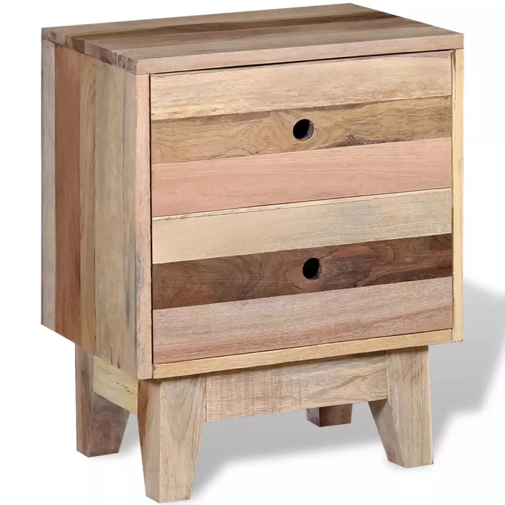 Bedside Cabinet Solid Reclaimed Wood M6139