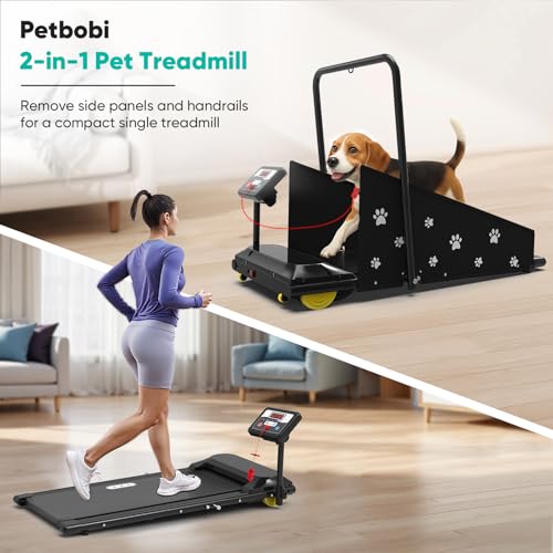 Heavy-Duty Compact Dog Treadmill with Wheels L982341