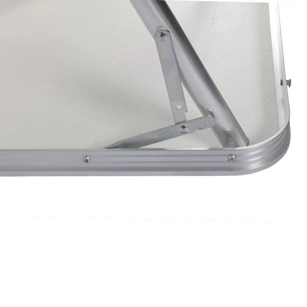 4Ft Portable Folding Aluminum Table White K59733
