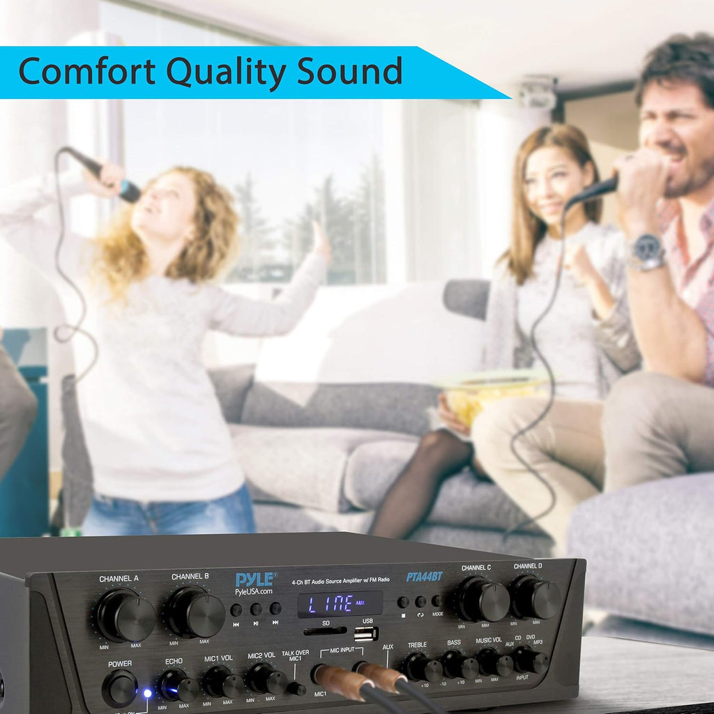 500W 4 Channel Bluetooth Amplifier with USB FM AUX Z677949