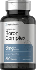 6 mg Vegetarian Non-GMO Gluten Free Boron Supplement 300 Tablets T975