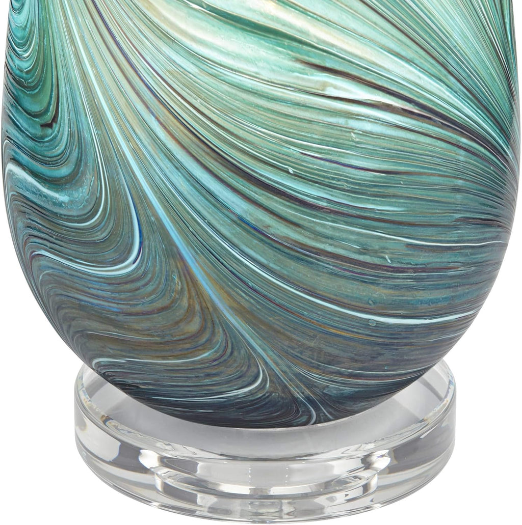 Handcrafted Art Glass Accent Lamps Set of 2 P714