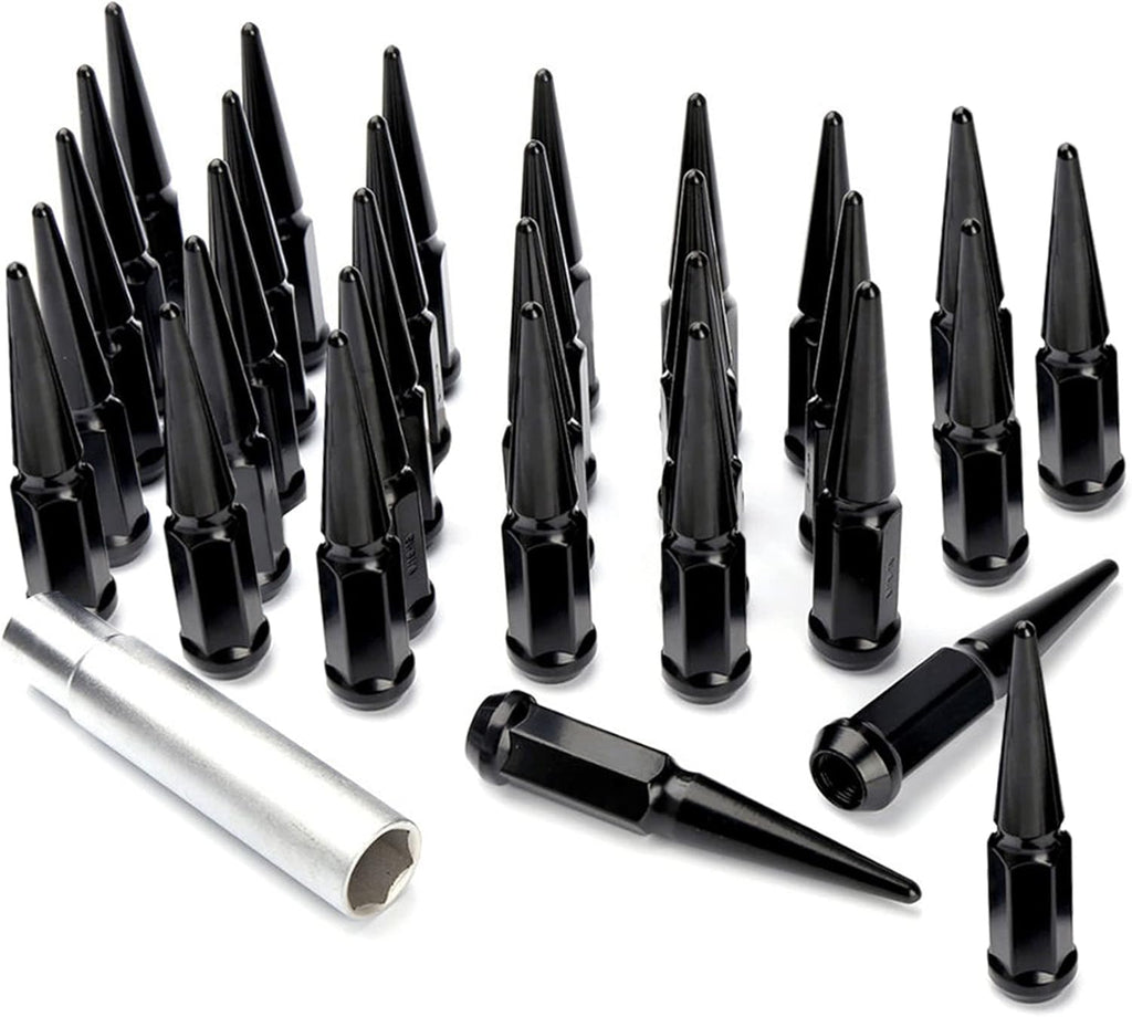 32 Spike Lug Nuts Black 1/2-20 Taper Pack of 2 H629