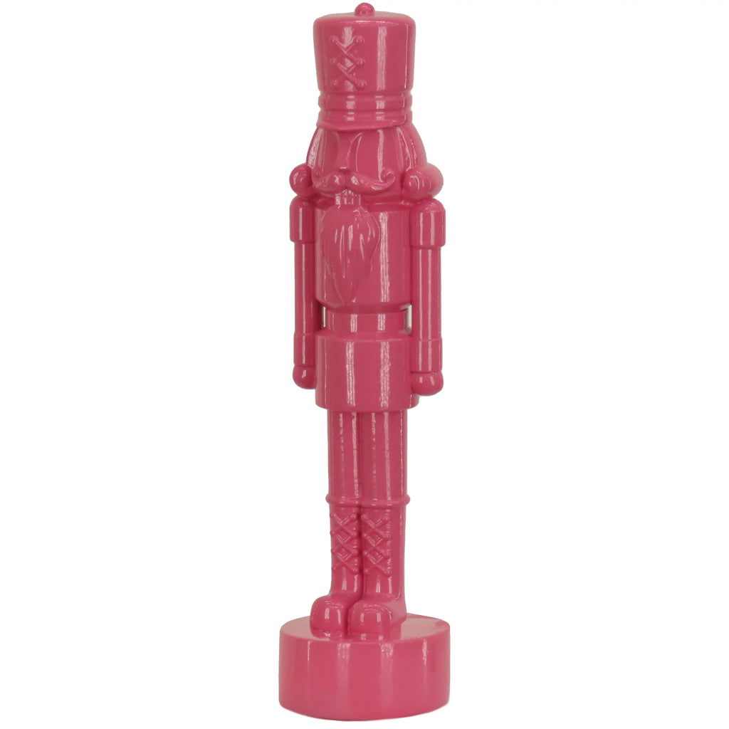 Resin Christmas Nut Cracker, Pink, 24in S3409