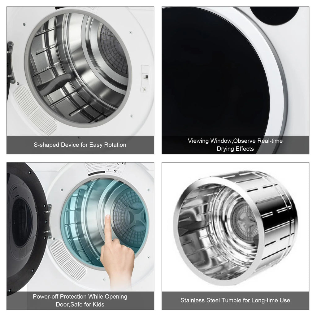 3.5 cu. ft. Portable Electric Stainless Steel Dryer T374027