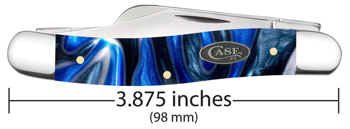 Smooth Ocean Blue Kirinite Stockman Pocket Knife K448
