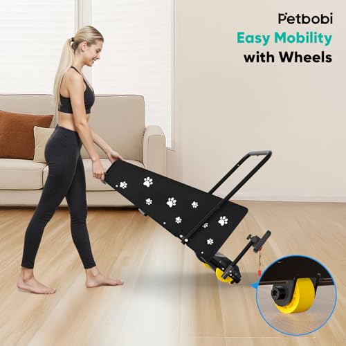 Heavy-Duty Compact Dog Treadmill with Wheels L982341
