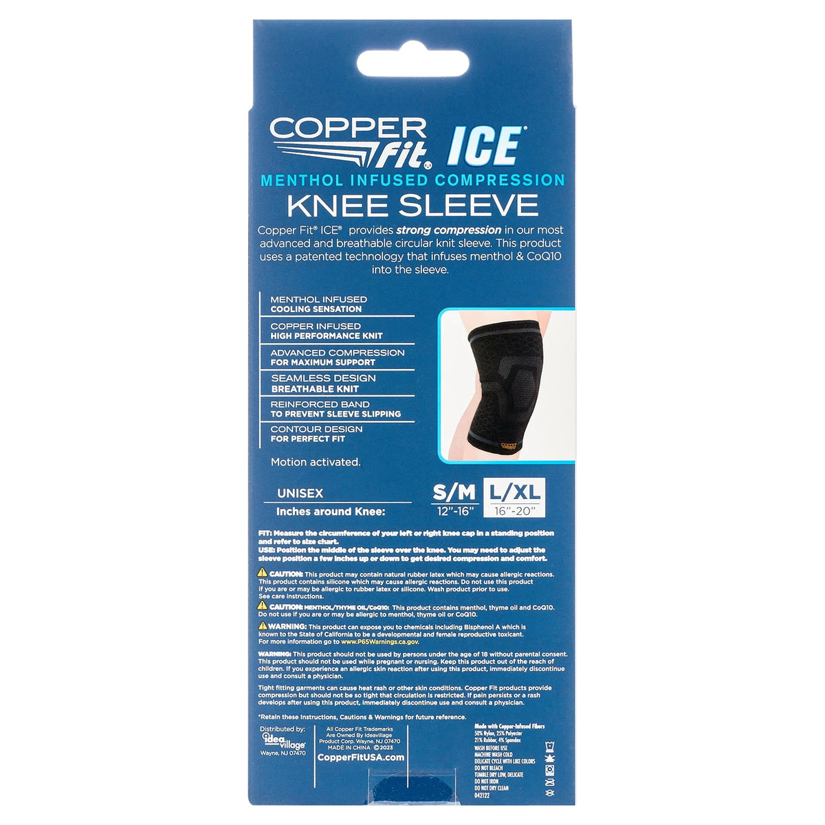 Black Large/XL Knee Compression Sleeve A14925
