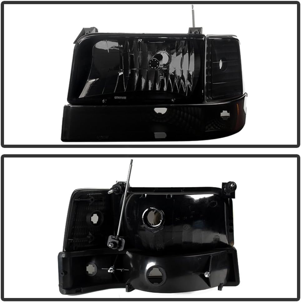 Black Smoked Headlights Bumper Corner Lamps A5713