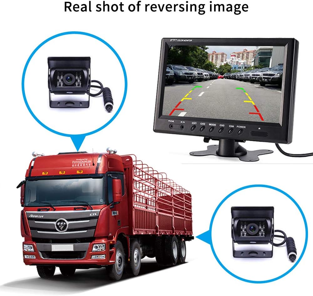 9'' Quad Split Screen HD Backup Camera System D169