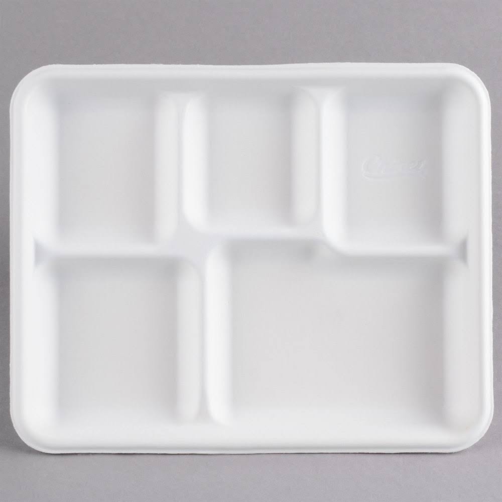 Heavy-Weight Fiber 5-Compartment Café Tray Y3330
