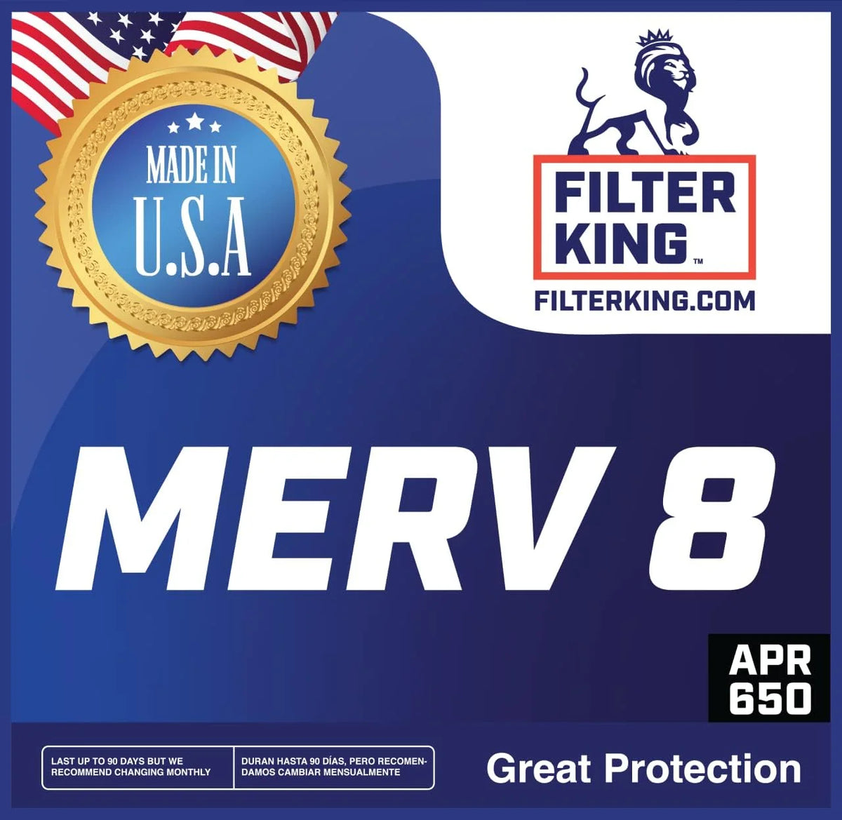21.5x66x1 MERV 8 Pleated HVAC Air Filter 4-Pack V4295