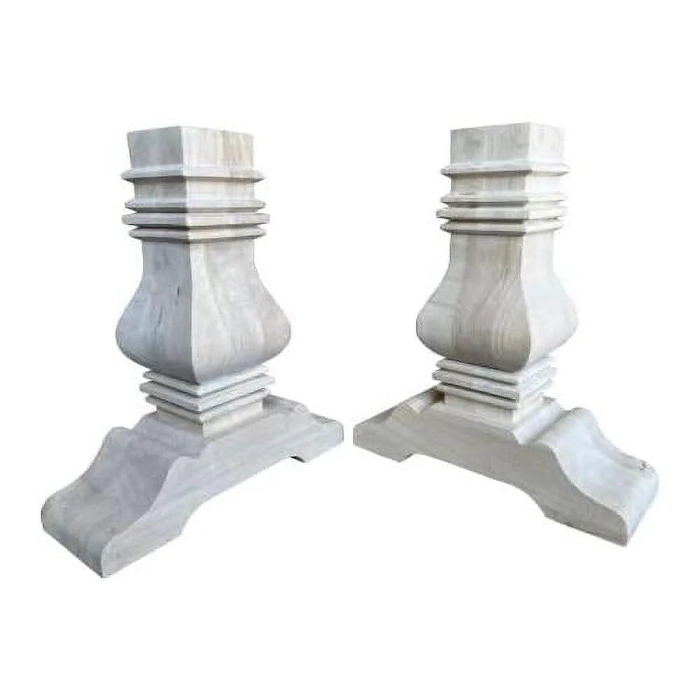 16 inch Wood Pedestal Base, Pack of Two F74783