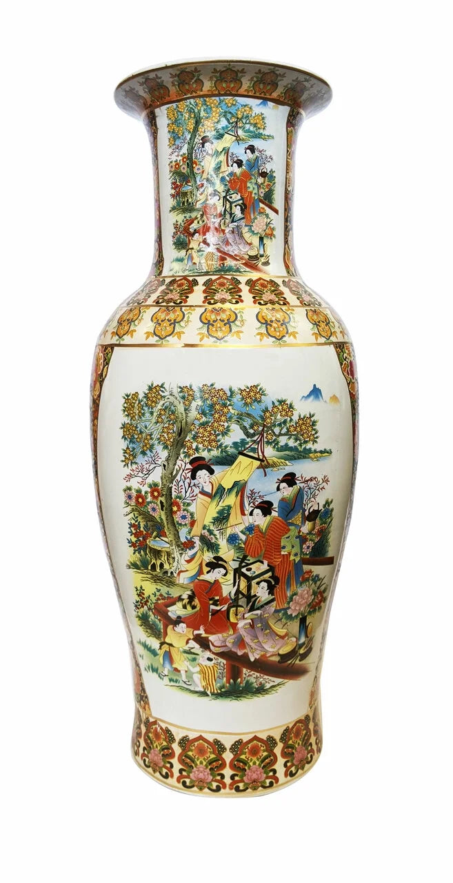 Japanese Porcelain Satsuma Vase 36" I39766