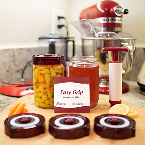 Food Grade Fermentation Kit for Wide Mouth Mason Jars, 4-Pack T6509